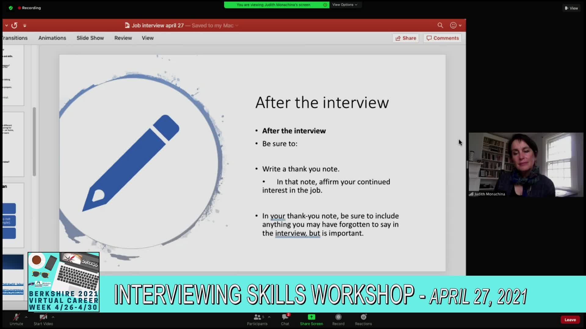 Navigate to Career Skill Building Session: Interview Skills