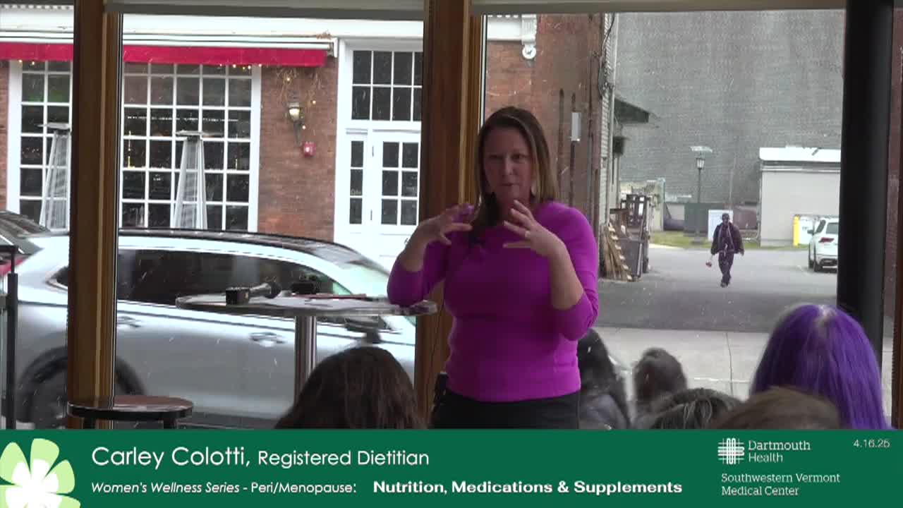 Women’s Wellness Series – Perimenopause and Menopause, Nutrition, Medication and Supplements with Dietician Carley Colotti