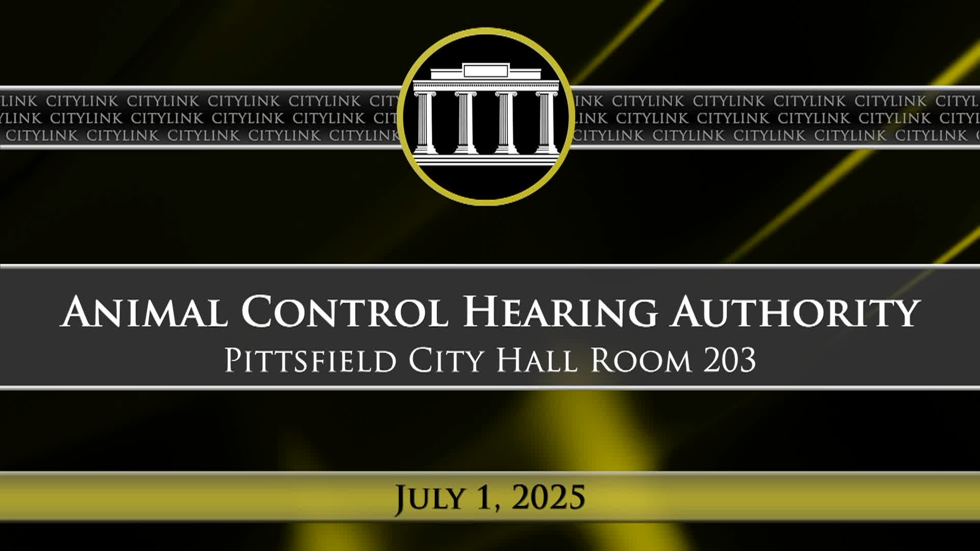 Thumbnail image for Pittsfield Animal Control Hearing Authority - July 1, 2025