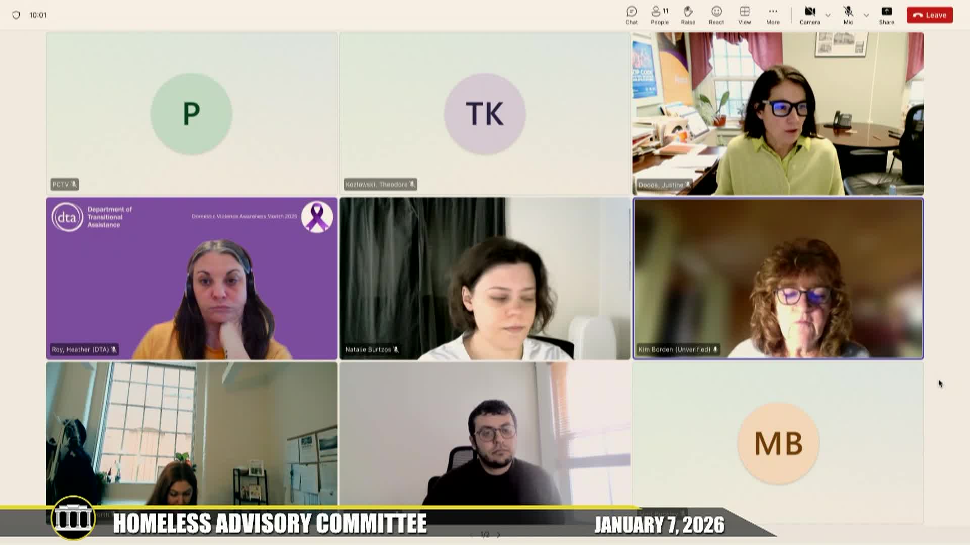 Thumbnail image for Pittsfield Homelessness Advisory Board - January 7, 2026