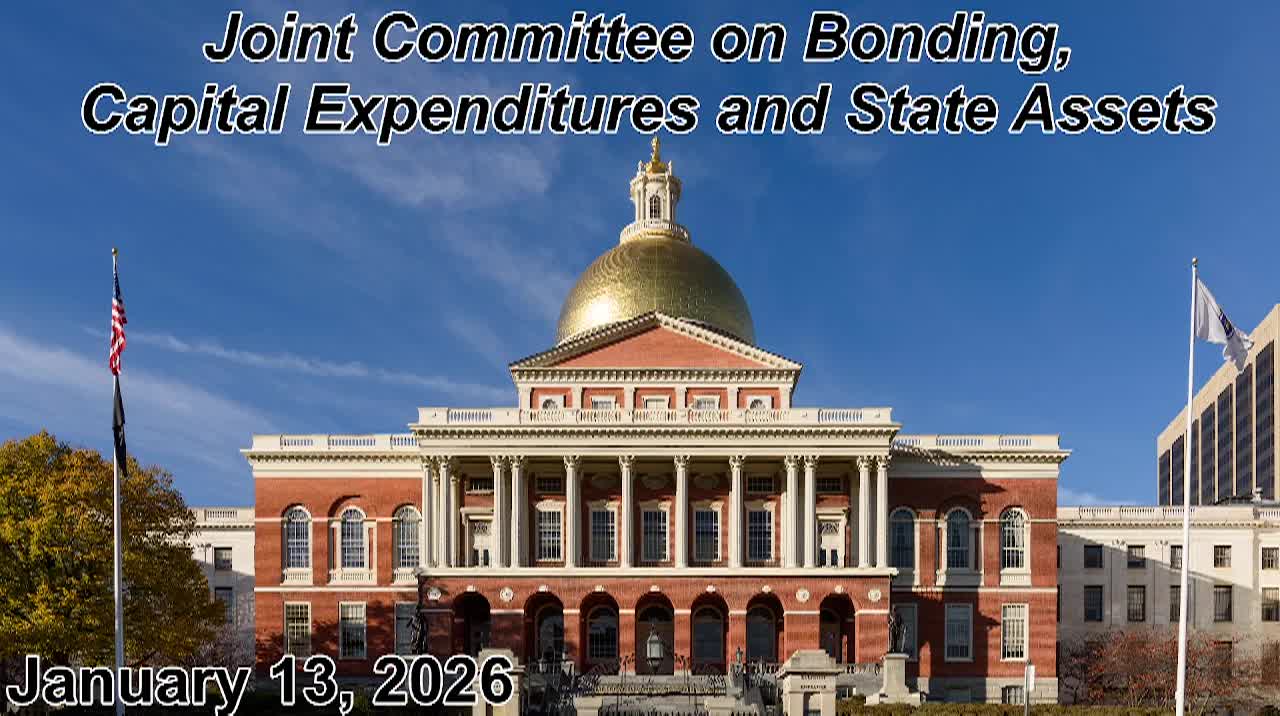 Thumbnail image for MA Joint Committee on Bonding, Capital Expenditures and State Assets 1/13/26