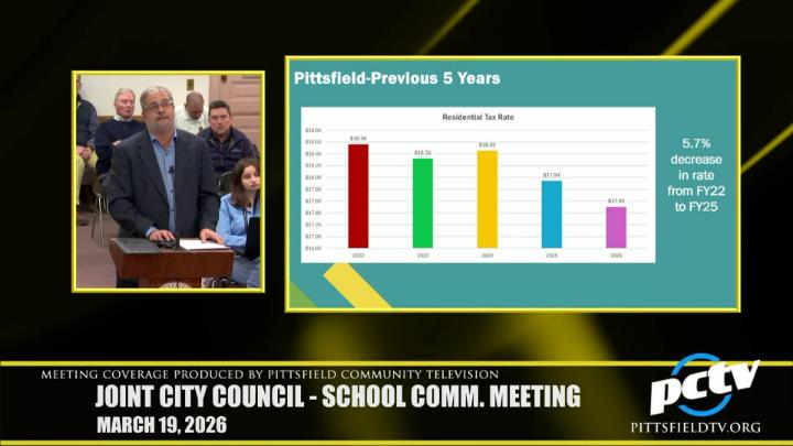 Thumbnail image for Joint Pittsfield City Council & School Committee Meeting - March 19, 2026