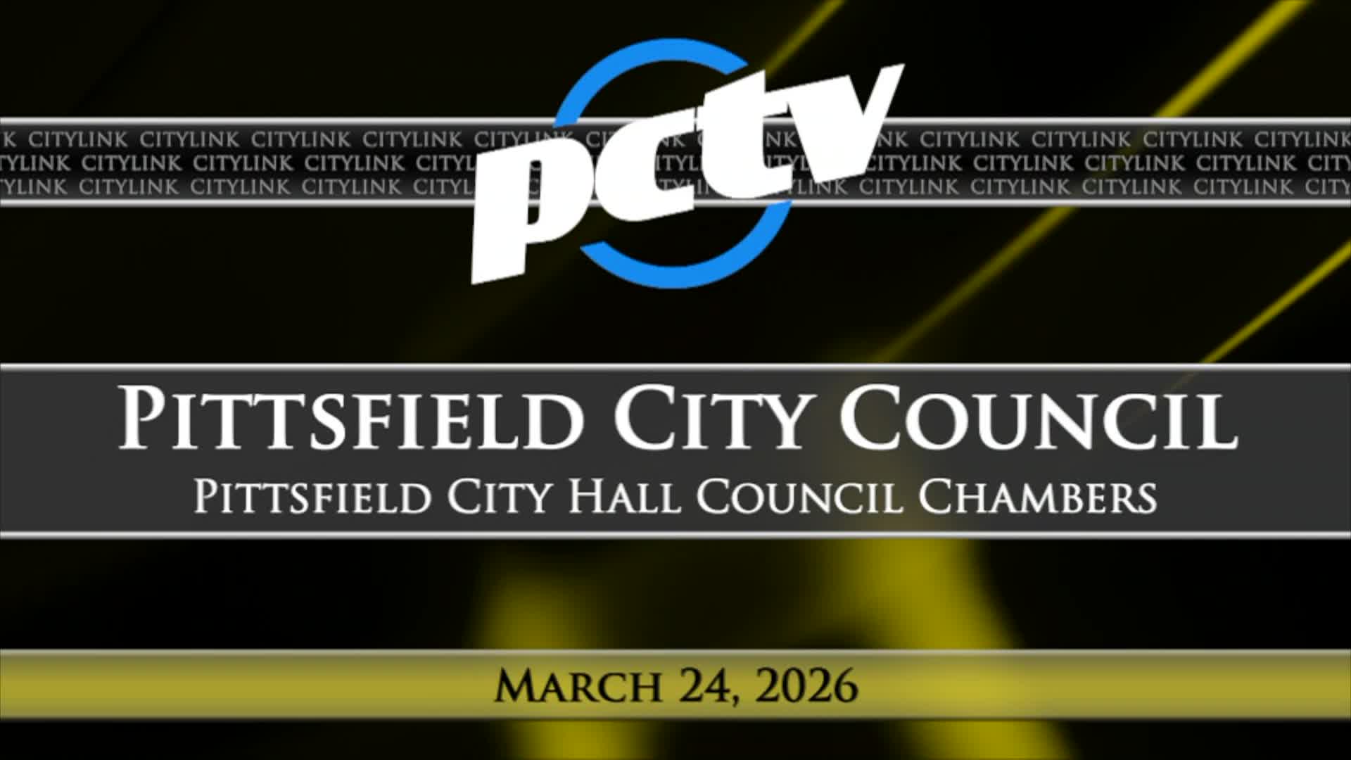 Thumbnail image for Pittsfield City Council Meeting - March 24, 2026